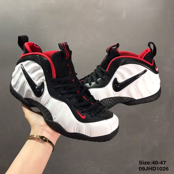 2019 Nike Air Foamposite I Halloween White Black Red Shoes